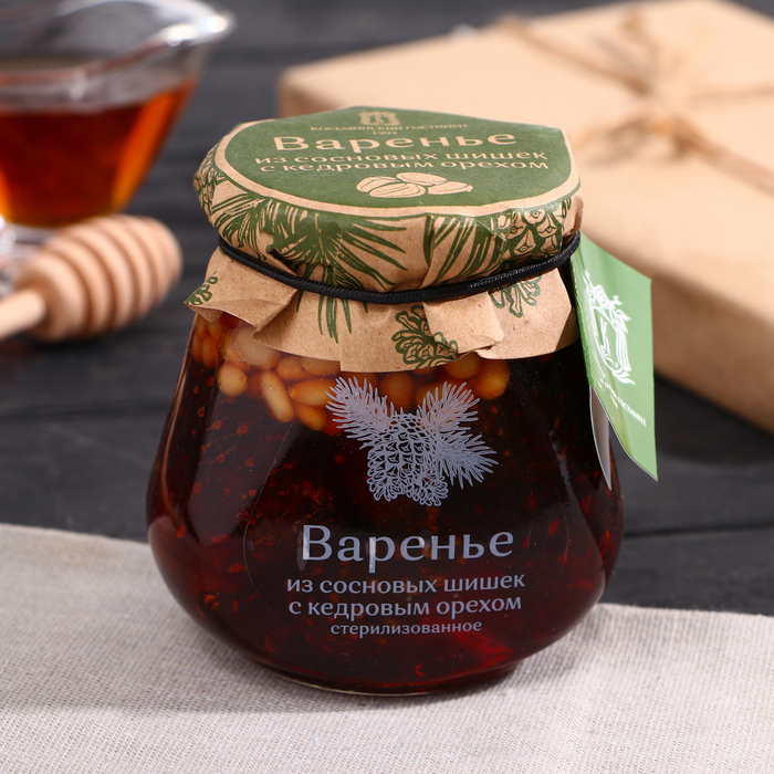 

Варенье из сосновых шишек с кедровым орехом, 290 г.