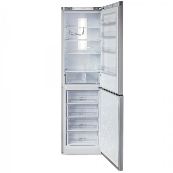 Холодильник "Бирюса" M 980NF, двухкамерный, класс А, 370 л, Full No Frost, серый