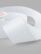 Лента декоративная «Ромбы», 25 мм, 9.1±0.5 м, белая - фото 59372781