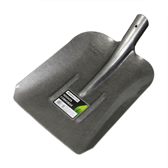 Лопата совковая, тулейка 40 мм, рельсовая сталь, без черенка, Greengo - Фото 1