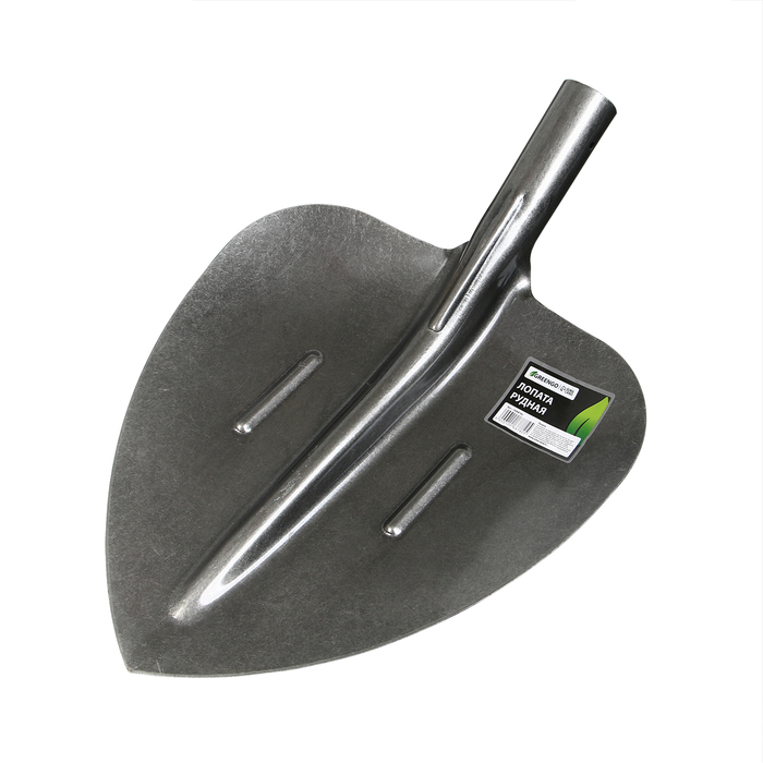 Лопата совковая рудная, тулейка 40 мм, рельсовая сталь, без черенка, Greengo - Фото 1