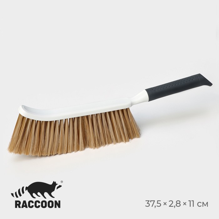 Щётка - сметка Raccoon Breeze, удобная ручка, 37.5×2.8 см, ворс PET 7.5 см, 3 ряда по 25 пучков - Фото 1