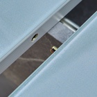 Стол обеденный на одной ножке раскладной, 124(154)х75х76, ЛДСП 22мм+закаленое стекло, Серый - Фото 5