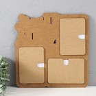 Фоторамка ЛХДФ "Папа" 33х33 на 3 фото 10x15 см, цв. белый дуб (пластиковый экран) - фото 23860331