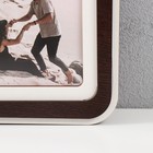 Фоторамка ЛХДФ "Папа" 33х33 на 3 фото 10x15 см, цв. венге-белый (пластиковый экран) - Фото 2