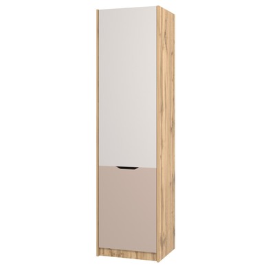 Шкаф – пенал «Модена», 534×459×2010 мм, цвет дуб вотан/кашемир серый,/глиняный серый