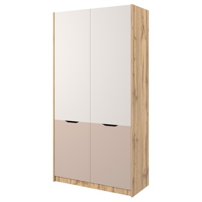 Шкаф для одежды «Модена», 1032×459×2010 мм, дуб вотан / кашемир серый / глиняный серый