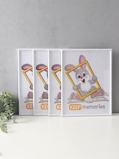 Набор фоторамок для фото 30×40 см Keep memories «Радуга», 4 шт., белый, (стекло)