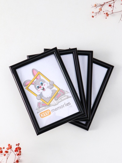 Набор фоторамок для фото 10×15 см Keep memories «Радуга», 4 шт., чёрный, (стекло)