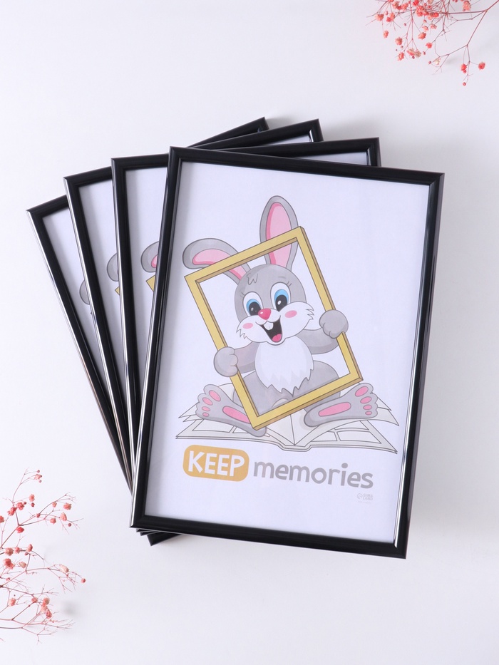 Набор фоторамок для фото 21×30 см Keep memories «Радуга», 4 шт., чёрный, (пластиковый экран) - Фото 1