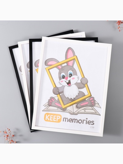 Набор фоторамок для фото 30×40 см Keep memories «Формат», 4 шт. чёрный, белый, (пластиковый экран)