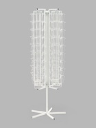 УЦЕНКА Буклетница вращающаяся 144 ячейки для открыток А5, 62.4×62.4×180 см, цвет белый - Фото 2