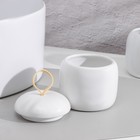 УЦЕНКА Набор аксессуаров для ванной комнаты SAVANNA Monro, 4 предмета (мыльница, дозатор для мыла 450 мл, стакан, баночка), цвет белый - Фото 4