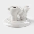 УЦЕНКА Блюдо торта и пироженых "Зайка" 20,5х11,5 см, цвет белый - Фото 3