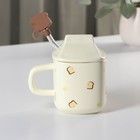 УЦЕНКА Кружка с керамической крышкой и трубочкой "Breads" 350 мл, 12,5х8,5х12,5 - Фото 4