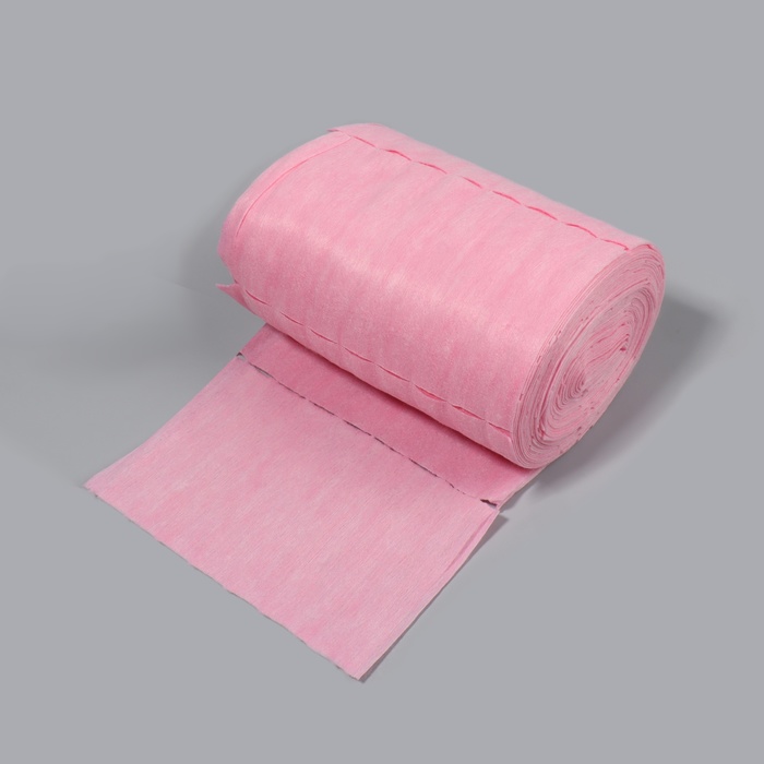 Набор одноразовых воротничков, в рулоне, без липкого слоя, 8 × 40 см, 100 шт, цвет розовый - Фото 1