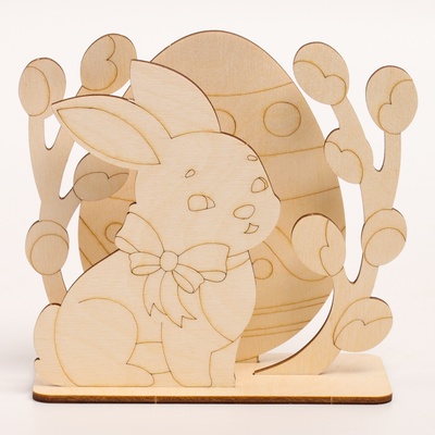 Заготовки для творчества. Роспись по дереву «Пасха: пасхальный кролик»