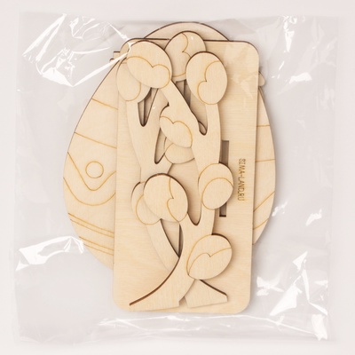 Заготовки для творчества. Роспись по дереву «Пасха: пасхальный кролик»