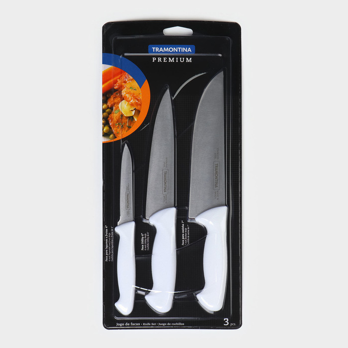Набор кухонных ножей TRAMONTINA Premium, 3 предмета - фото 1886033944