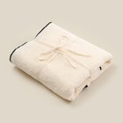 Полотенце махровое SL HOME: Black Frame "Айвори" 100х180 см, 100% хлопок, 470 г/м2 - Фото 11