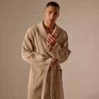 Халат вафельный мужской SL HOME: Basic «Саббиа», размер M, хлопок 100%, коричневый - Фото 2