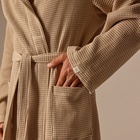 Халат вафельный мужской SL HOME: Basic «Саббиа», размер M, хлопок 100%, коричневый - Фото 6