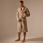 Халат вафельный мужской SL HOME: Basic «Саббиа», размер M, хлопок 100%, коричневый - Фото 7