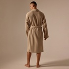 Халат вафельный мужской SL HOME: Basic «Саббиа», размер M, хлопок 100%, коричневый - Фото 9