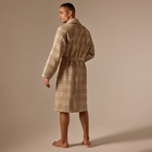 Халат вафельный мужской SL HOME: Chess «Саббиа», размер M, хлопок 100%, коричневый - Фото 10