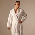 Халат вафельный мужской SL HOME: Chess «Блан де Блан», размер L, хлопок 100%, белый - Фото 5