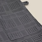 Халат вафельный мужской SL HOME: Chess «Гри Сандре», размер XL, хлопок 100%, тёмно-серый - Фото 12