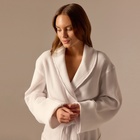 Халат вафельный женский SL HOME: Basic «Блан де Блан», размер 42-44, белый - Фото 2