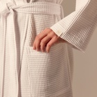 Халат вафельный женский SL HOME: Basic «Блан де Блан», размер 42-44, белый - Фото 4