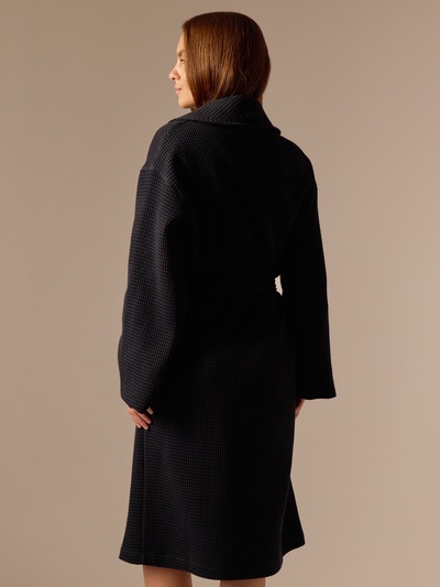 Халат вафельный женский SL HOME: Basic "Дарк Маре", размер S, 100% хлопок, 300 г/м2