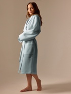 Халат вафельный женский SL HOME: Basic «Аззура», размер 44-46, бирюзовый - Фото 3