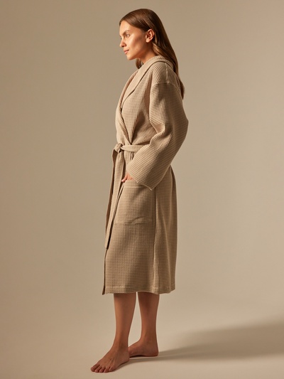 Халат вафельный женский SL HOME: Basic "Саббиа", размер M, 100% хлопок, 300 г/м2