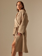 Халат вафельный женский SL HOME: Basic «Саббиа», размер 46-48, коричневый - Фото 2