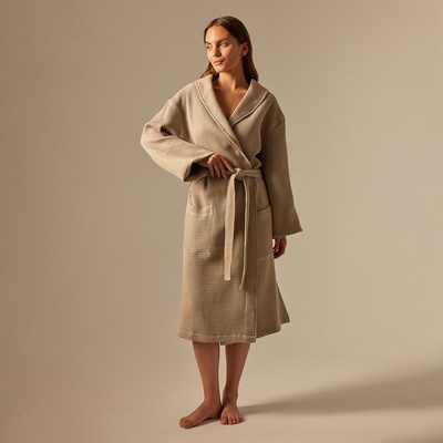 Халат вафельный женский SL HOME: Basic «Саббиа», размер 48-50, коричневый