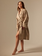 Халат вафельный женский SL HOME: Chess «Саббиа», размер 42-44, коричневый - Фото 3