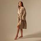 Халат вафельный женский SL HOME: Chess «Саббиа», размер 42-44, коричневый - Фото 3