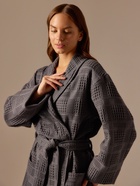 Халат вафельный женский SL HOME: Chess «Гри Сандре», размер 42-44, тёмно-серый - Фото 2