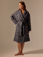 Халат вафельный женский SL HOME: Chess «Гри Сандре», размер 42-44, тёмно-серый - Фото 3