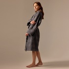 Халат вафельный женский SL HOME: Chess «Гри Сандре», размер 42-44, тёмно-серый - Фото 5