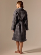 Халат вафельный женский SL HOME: Chess «Гри Сандре», размер 42-44, тёмно-серый - Фото 6