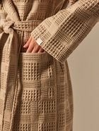 Халат вафельный женский SL HOME: Chess «Саббиа», размер 46-48, коричневый - Фото 4