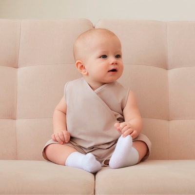 Комбинезон на запах детский MINAKU, рост 86-92 см, бежевый