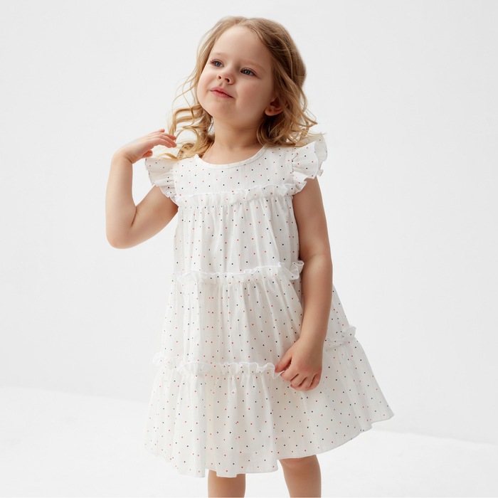 Платье для девочки MINAKU, цвет белый, рост 104 см - Фото 1