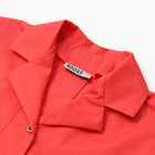 Костюм для девочки (Рубашка и шорты) MINAKU, цвет красный, рост 134 см - Фото 6