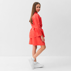 Костюм для девочки (Рубашка и шорты) MINAKU, цвет красный, рост 134 см - Фото 4