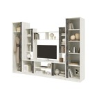 Стенка в гостиную «Атлантида - 5», с шкафами, 2800×510×2016 мм, цвет крафт белый/бетон тёмный - Фото 2